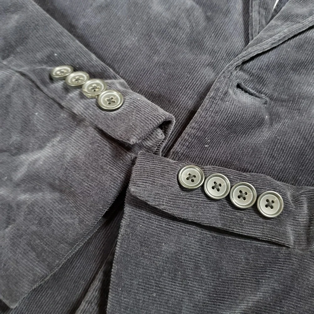 VTG Y2K J Crew Blazer Jacket Men S Navy Corduroy Sport Coat Academia Professor‎